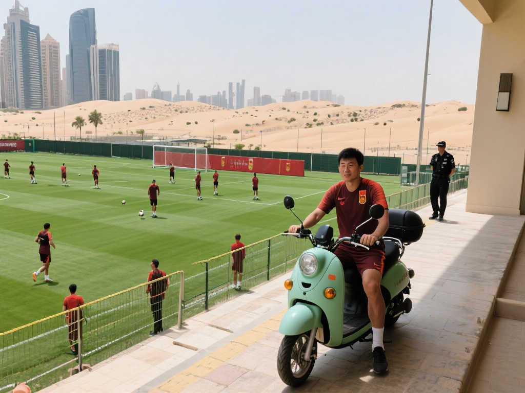 【独家探秘】骑小摩托带你走进国足沙特训练基地